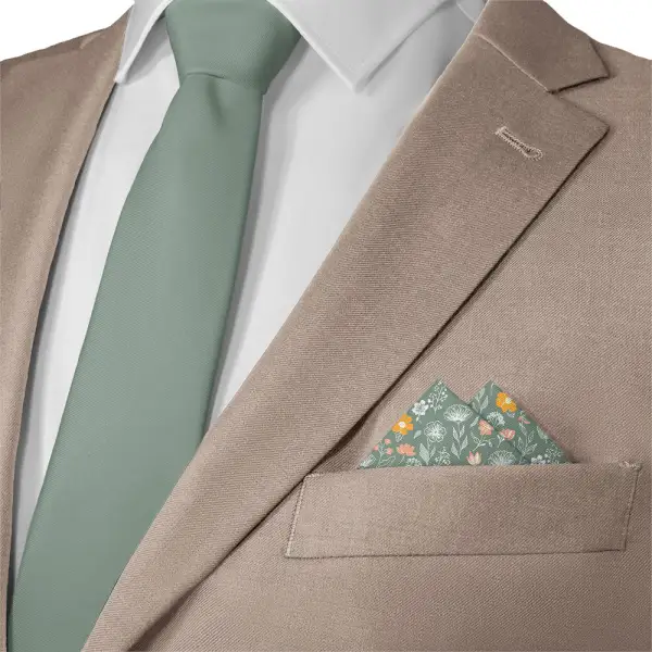 Refined Sophisticated Floral Pocket Square