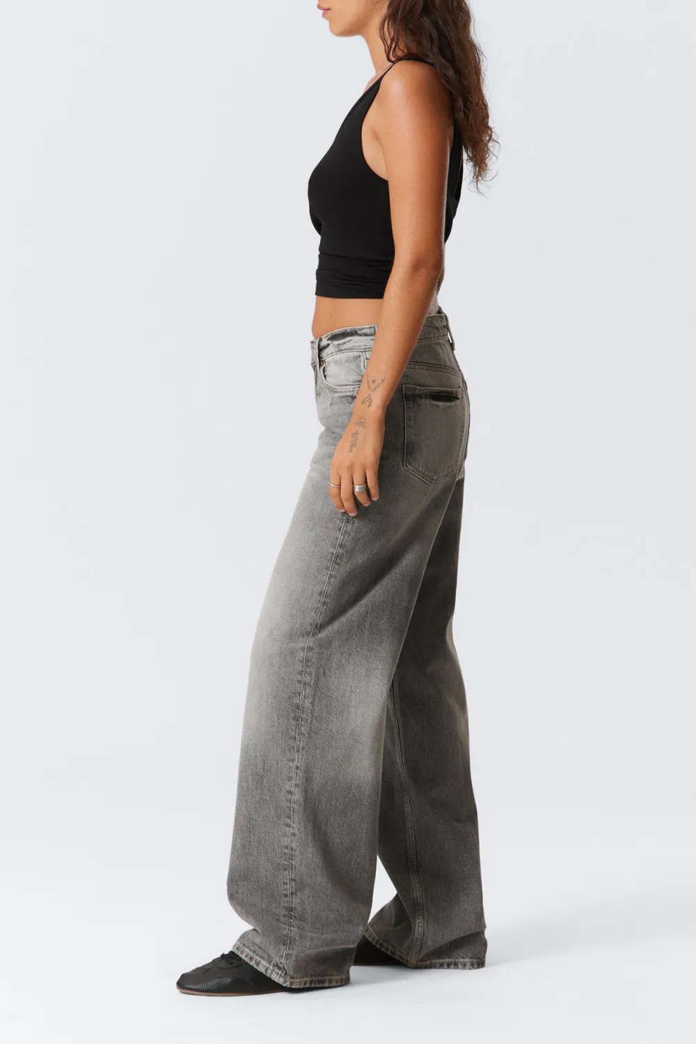 Button Up Wide Leg Jeans