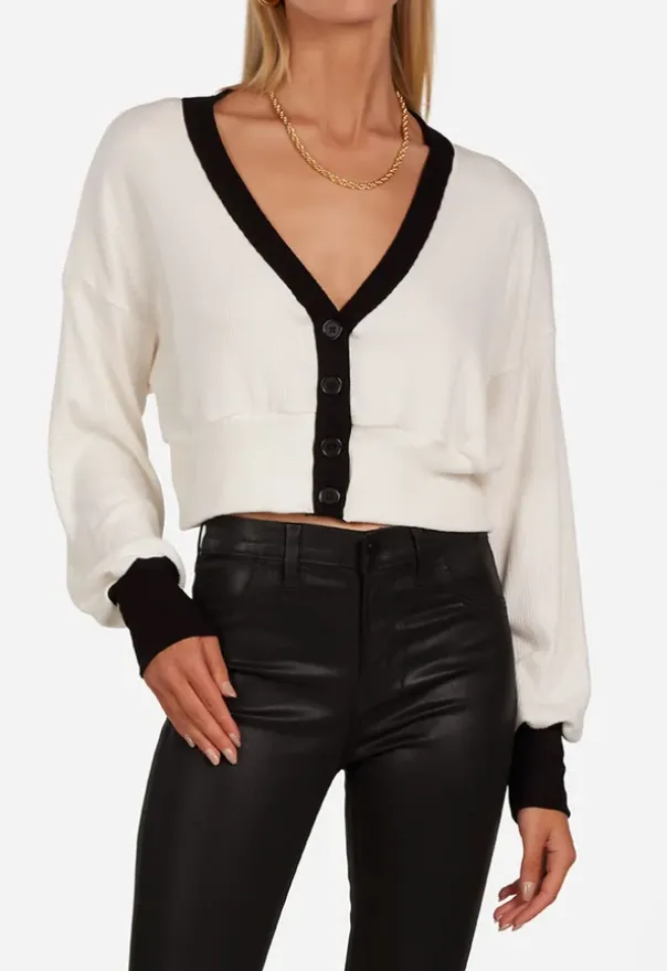 Rib Knit Colorblock Cardigan
