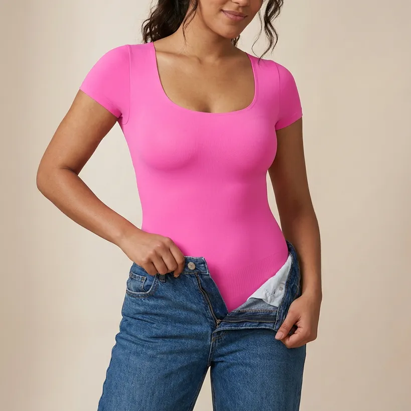 Soft Scoop Neck Shaping Bodysuit