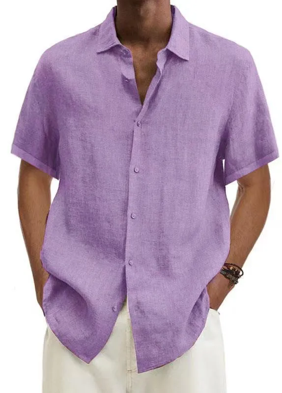 Easy Fit Short Sleeve Button Front Shirt