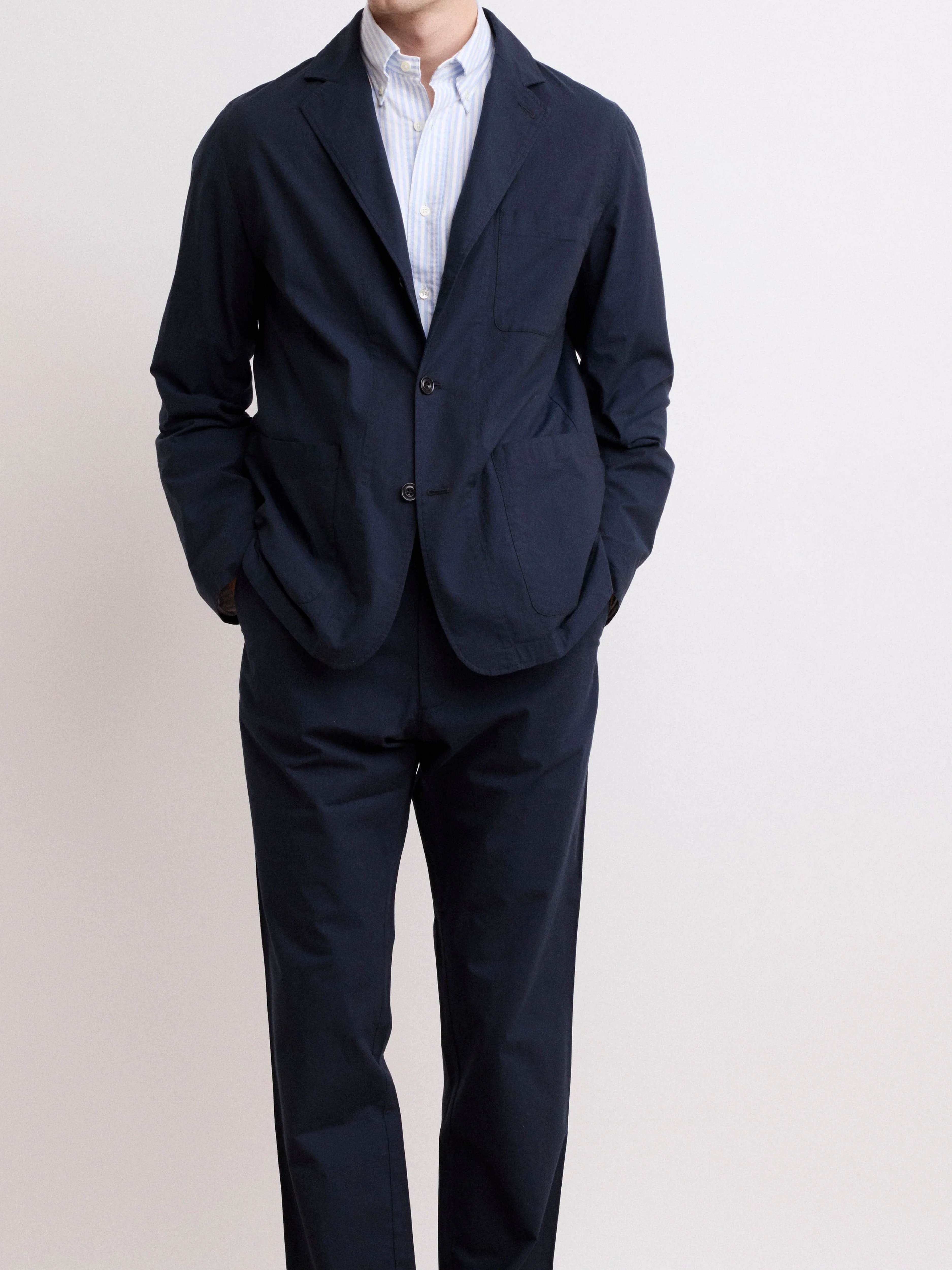 Men's Deep Blue Cotton Jacket