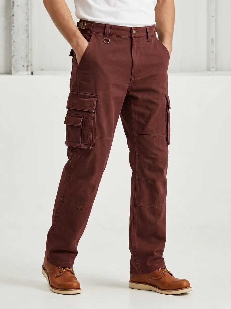 Men's Relaxed Canvas Outdoor Tactical Cargo Pants
