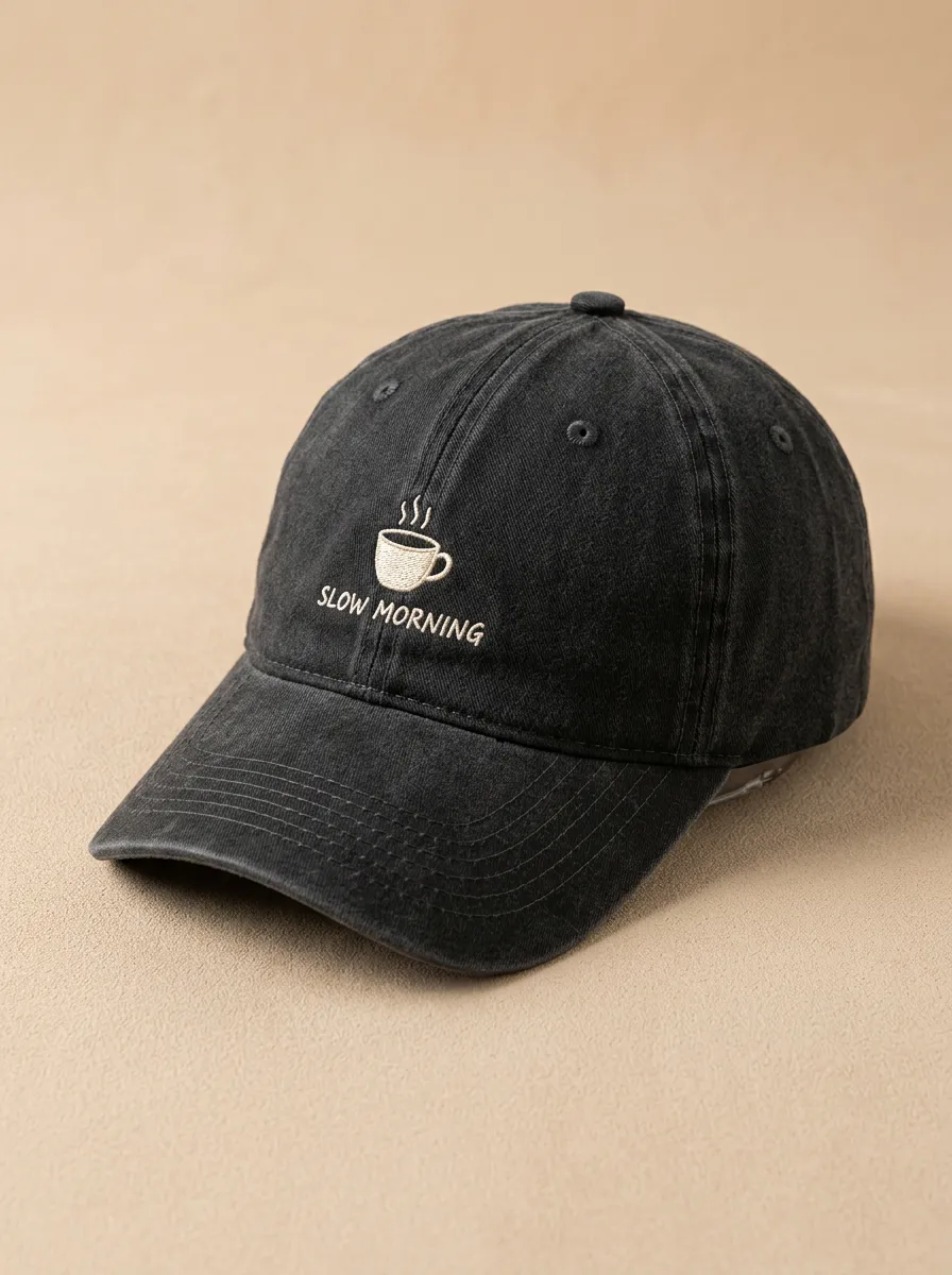 Relaxed Coffee-Lover Slow-Morning Embroidered Unisex Baseball Cap