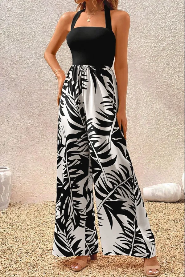 Halter Wide Leg Jumpsuit