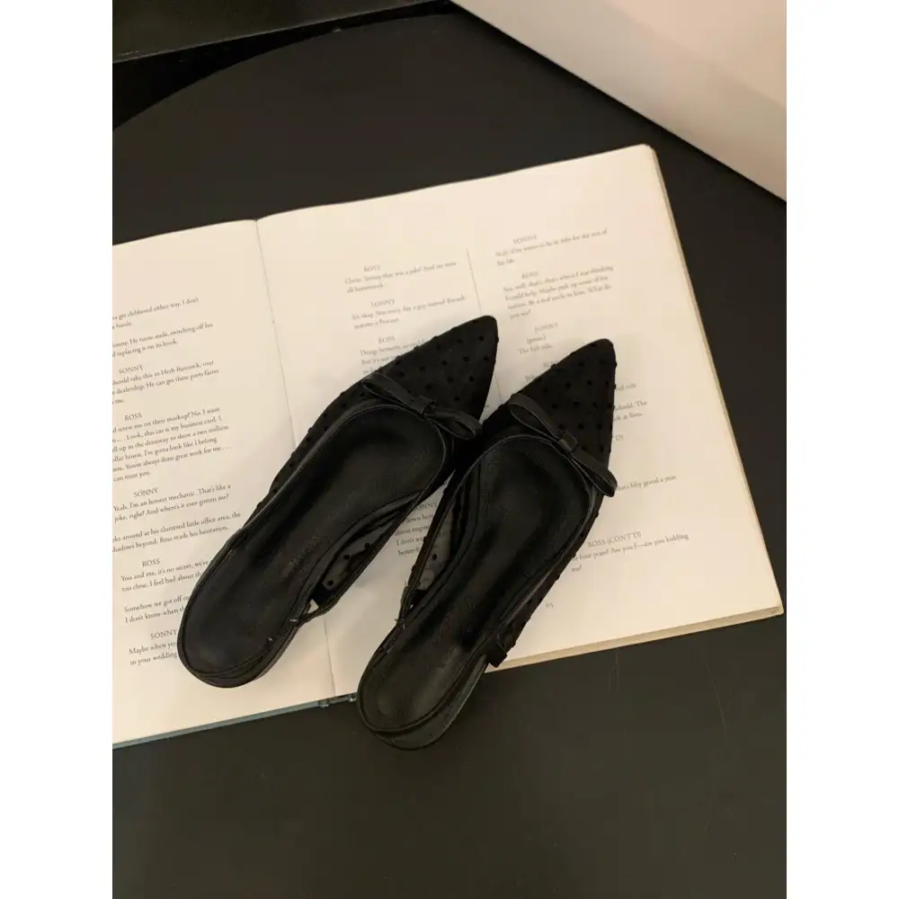 Polished Bow Detail Sandals