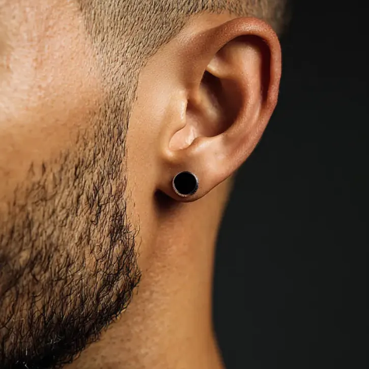 Men's Stud Earrings Stainless Steel