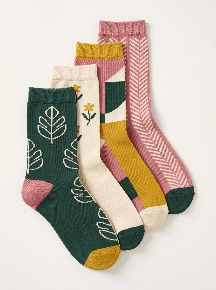 Women's Four Pair Casual Socks