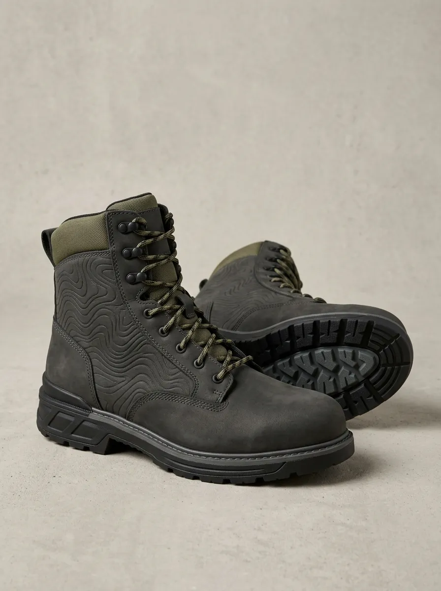 Men's Tactical Wavy Pattern Work Boots