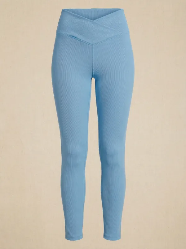 Ribbed V-Waist Leggings