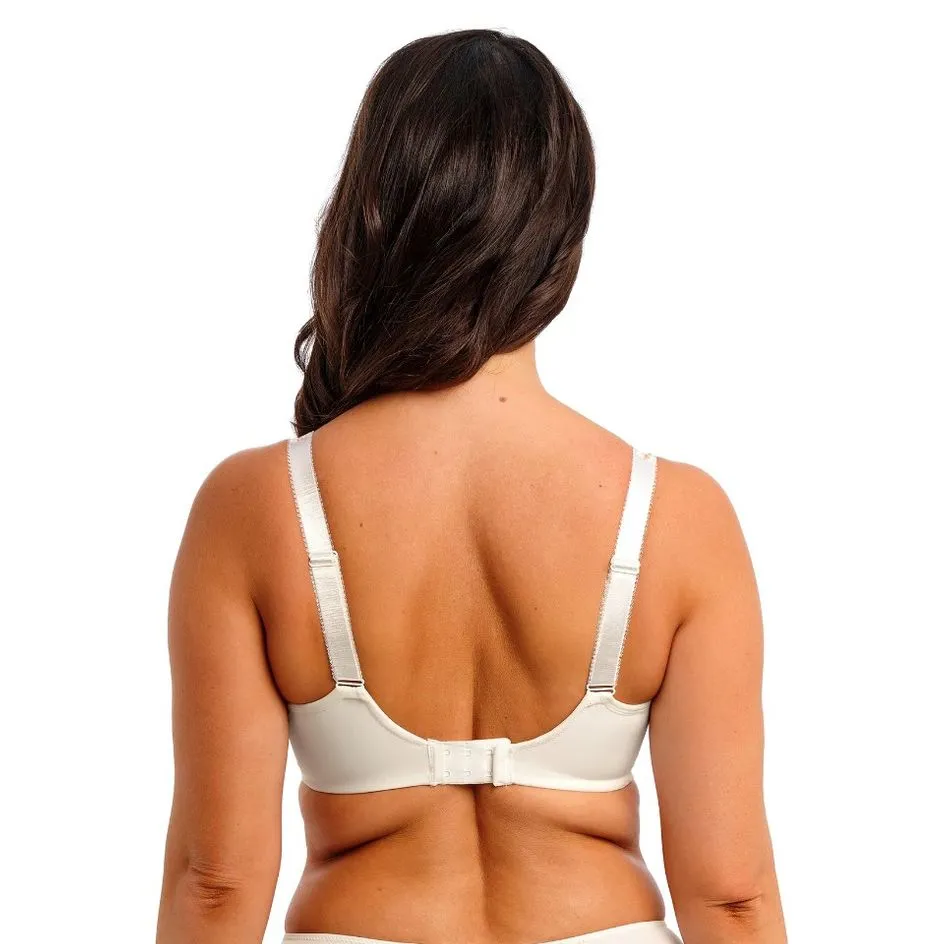 Women's Full Coverage Spacer Molded Seamless Embroidery Geometric Rounded Shape Breathable Bra