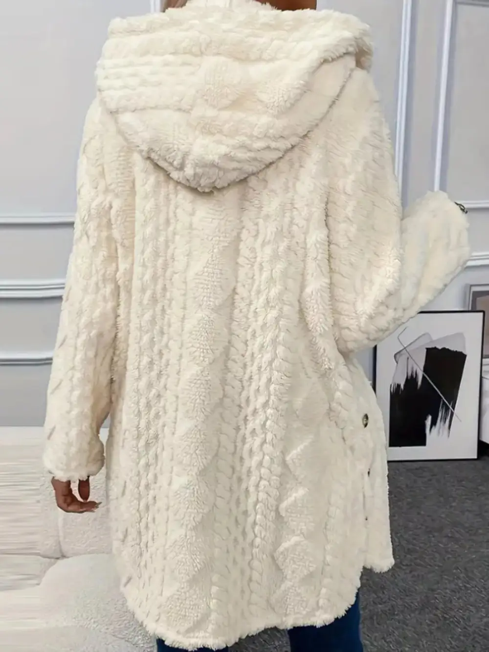 Full Size Button-down Hooded Outerwear Plus Size
