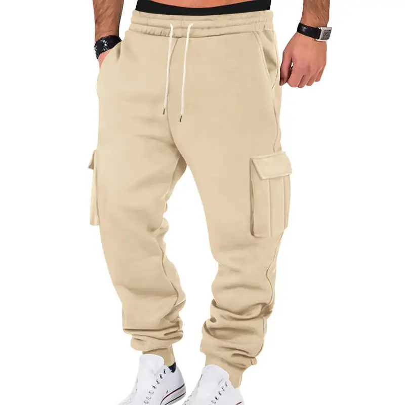 Men's Casual Cargo Waistband Pockets Cargo Pants Utility Fit