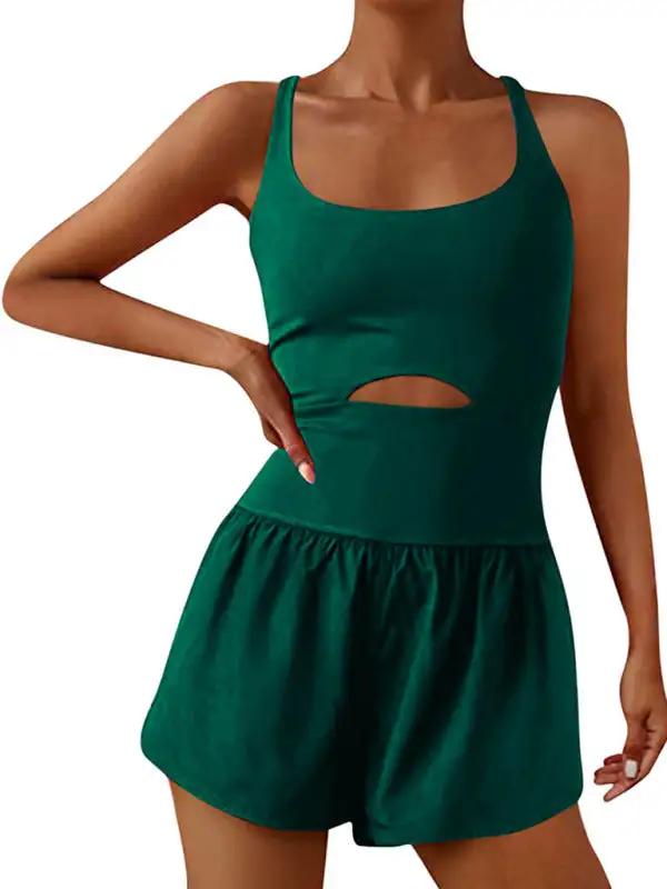 Emerald Elegance Active Jumpsuit