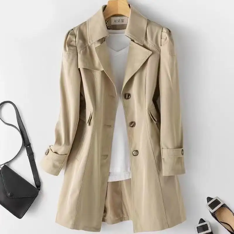 Relaxed Waist Tie Trench Coat