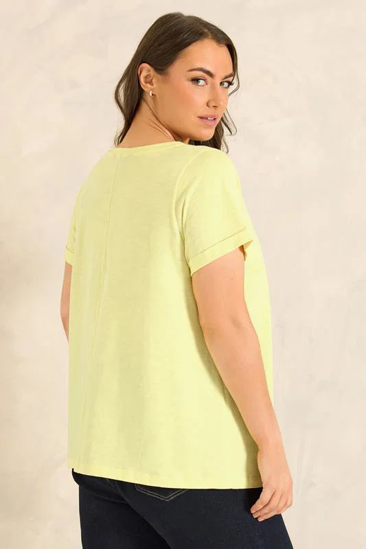 Bright Yellow Premium Cotton T-Shirt detail 3