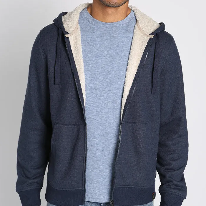 Sherpa Lined Waffle Hoodie