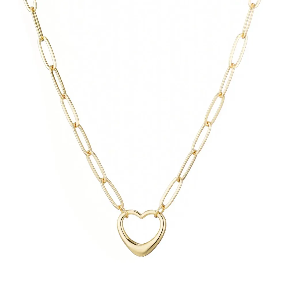 Heart Paperclip Chain Necklace