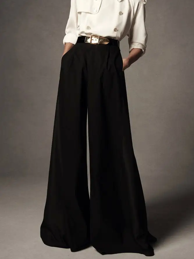 Women's Refined Fit High Waist Wide Leg Pants