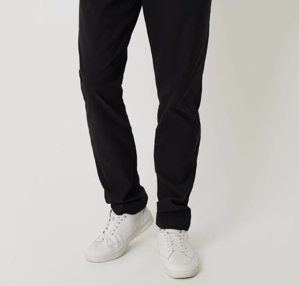 Black Slim-Fit Stretch Pants