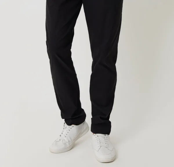 Black Slim-Fit Stretch Pants