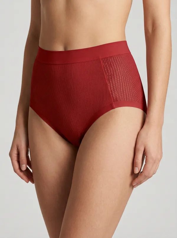 Women's Daily High-Waisted Seamless Ribbed Panties