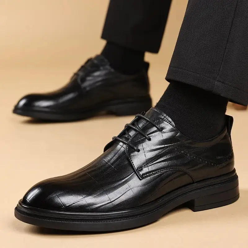Leather Lace-Up British Business Dress Shoes