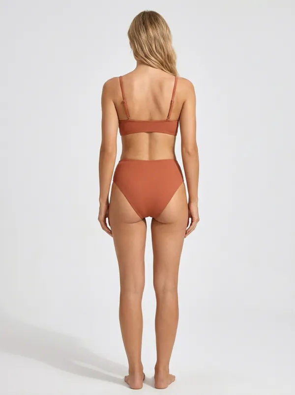 Women's Ribbed Starfish Embellished Bikini Set