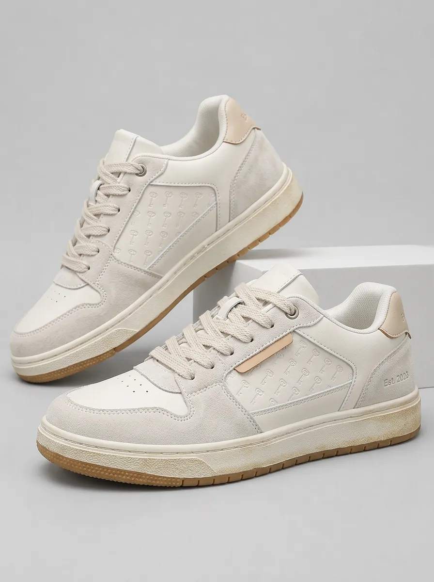 Men's Minimalist Key Pattern Skate Shoes