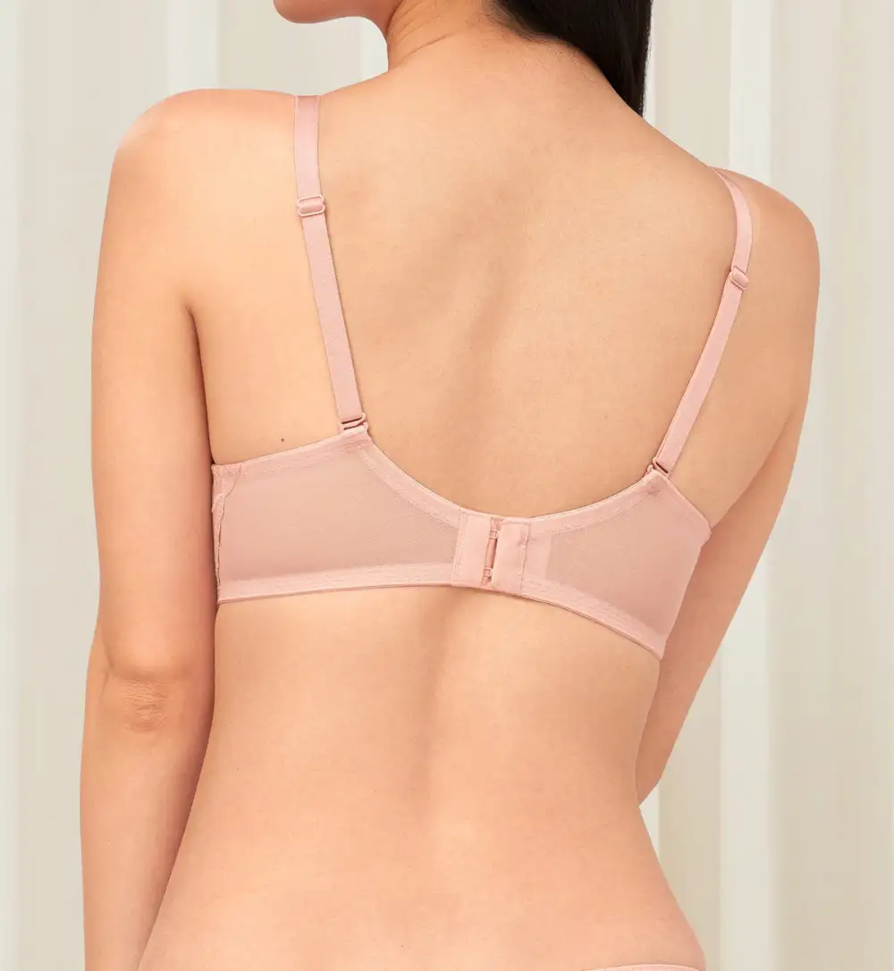 Women's Modern Wired Push-Up Detachable-Pad Lace Molded Bra