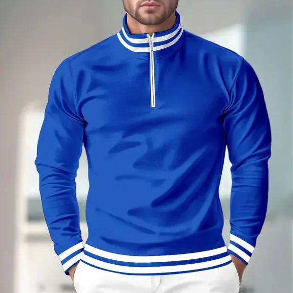 Classic Midweight Long Sleeve Pullover Polo Shirt