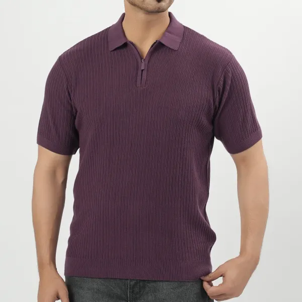 Men's Refined Regular Fit Polo Collar T-Shirt