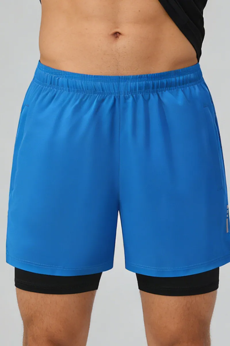 Drawstring Dual Layer Lightweight Athletic Shorts