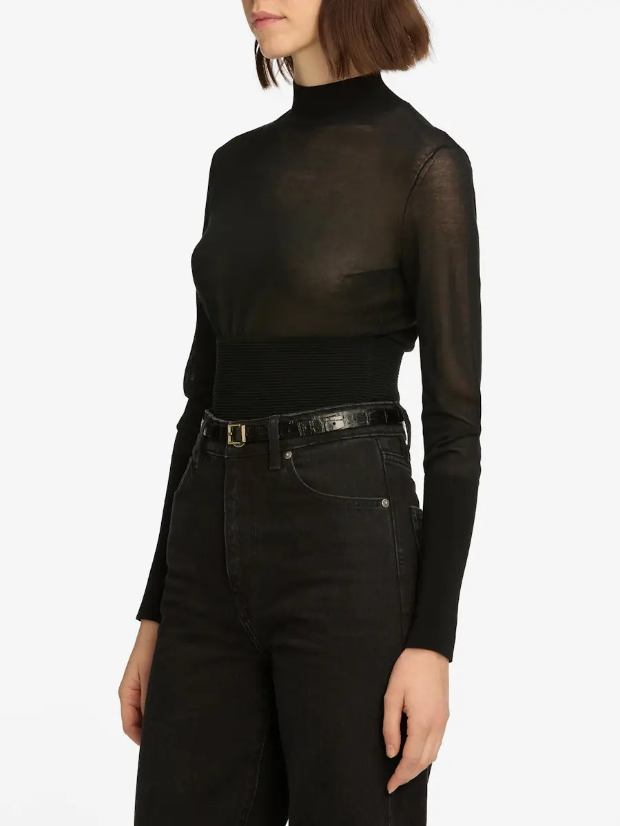 Cotton Knit Turtleneck Sweater