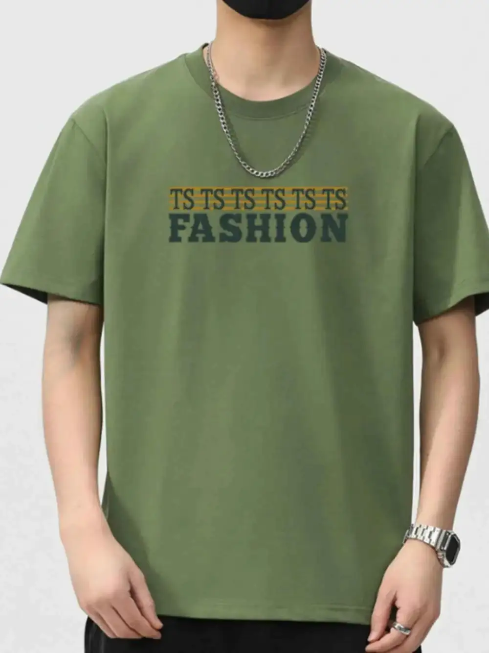 Modern Letter Round Neck Short Sleeve T-Shirt