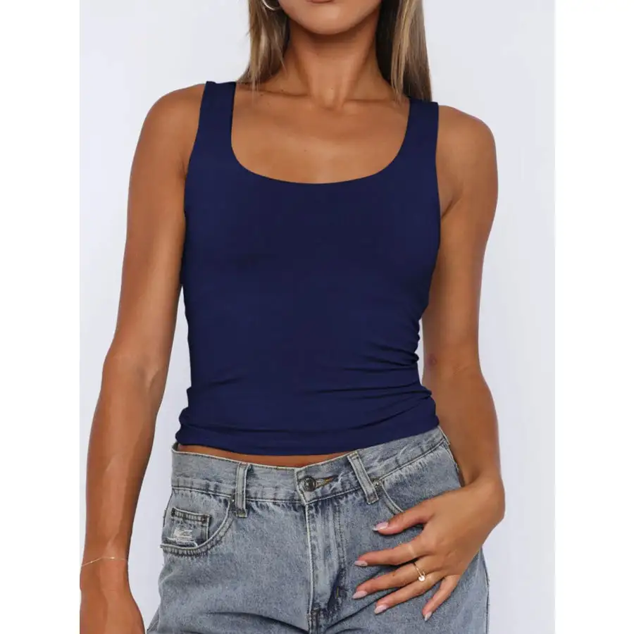 Soft Square Neck Wide Strap Tank
