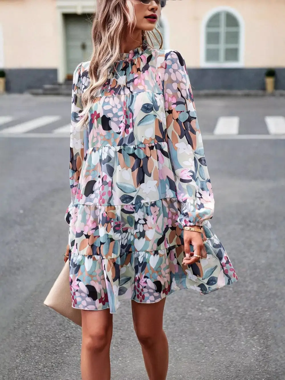 Modern Everyday Long Sleeve Mini Dress