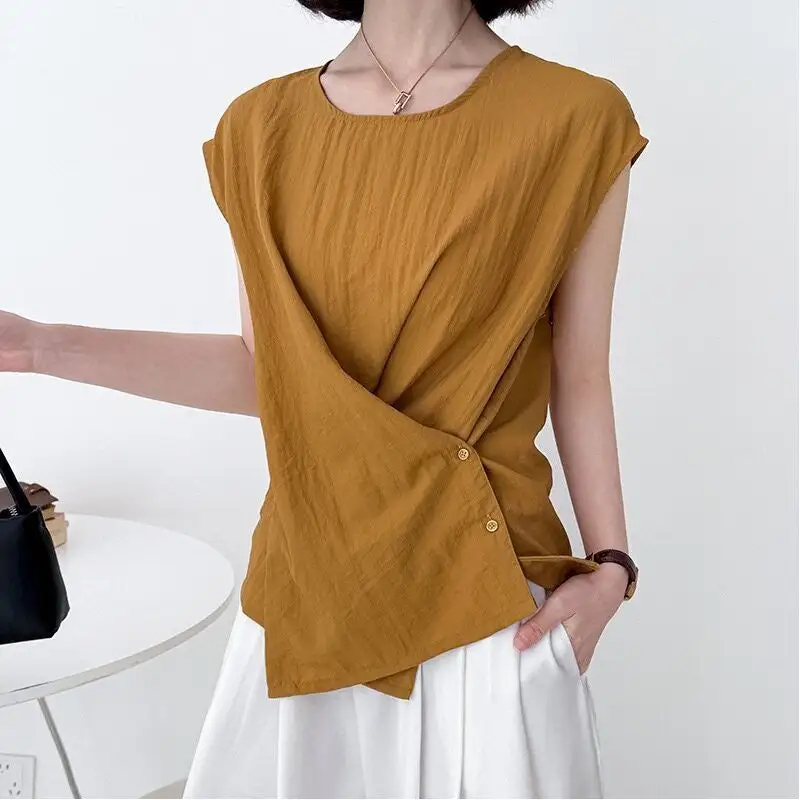 Flutter Sleeve Irregular Shirt
