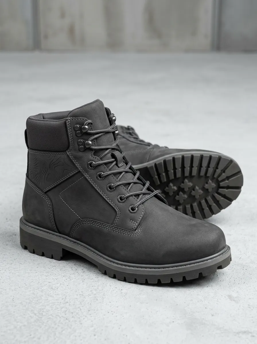 Unisex Outdoor Explorer Topographic Print Work Boots