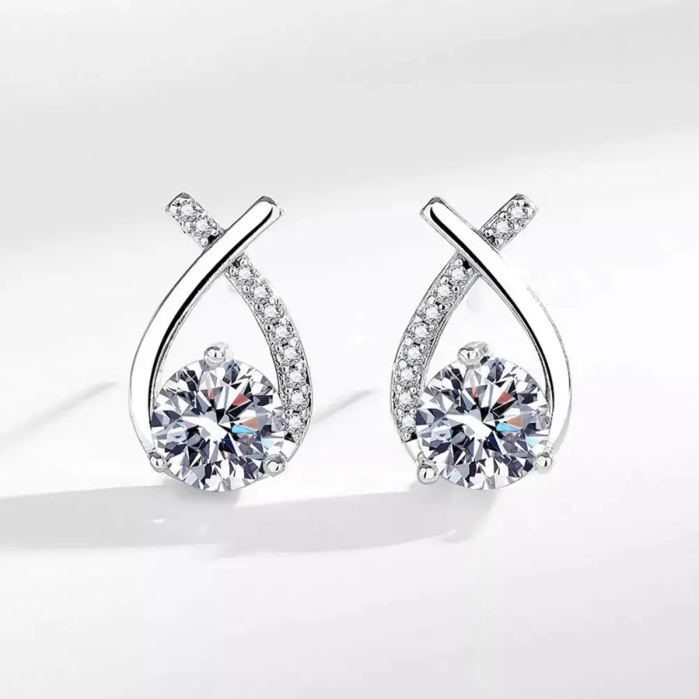 Sterling Silver Moissanite Earrings