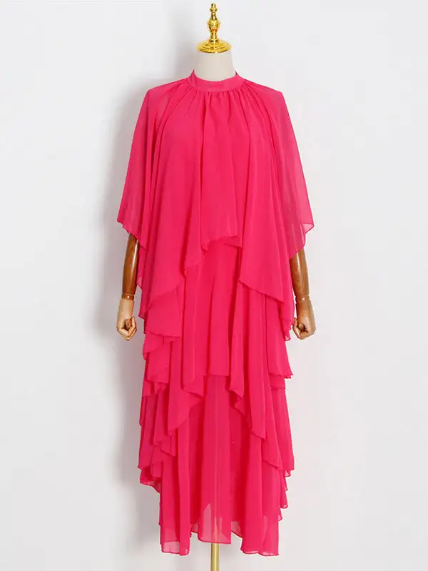 Tiered Sleeve Maxi Dress