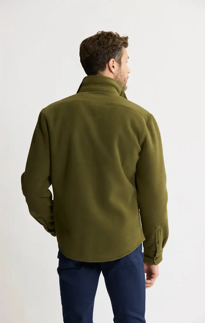 Sherpa Bonded Polar Fleece Shirt Jacket