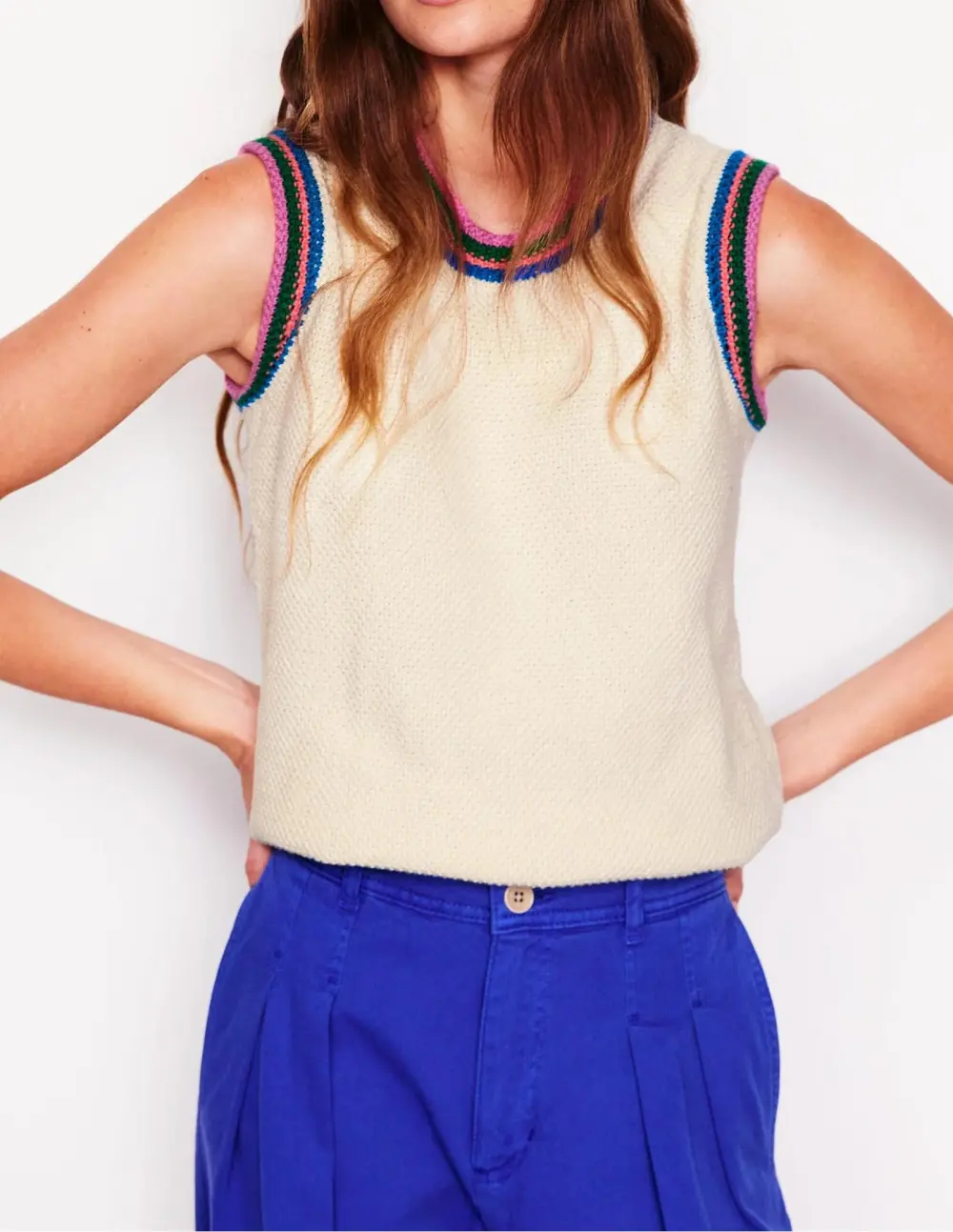 Callie Crochet Trim Tank