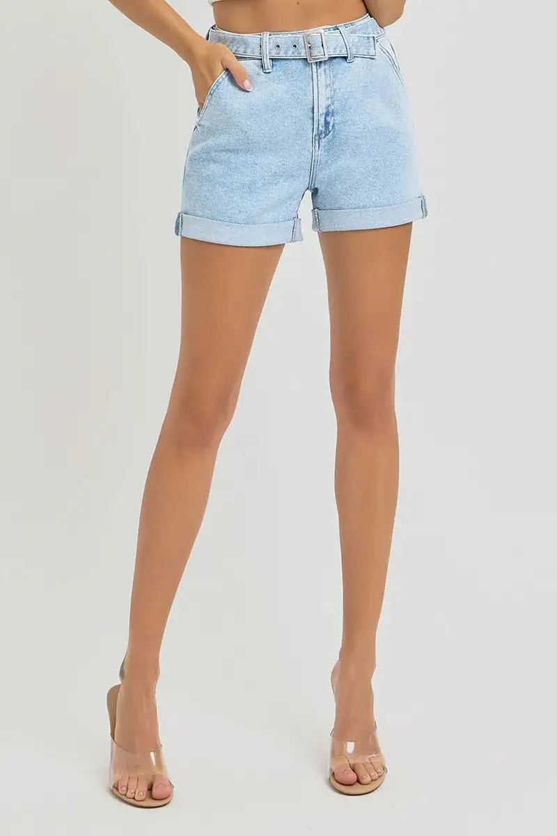 Everyday High Rise Rolled Hem Shorts