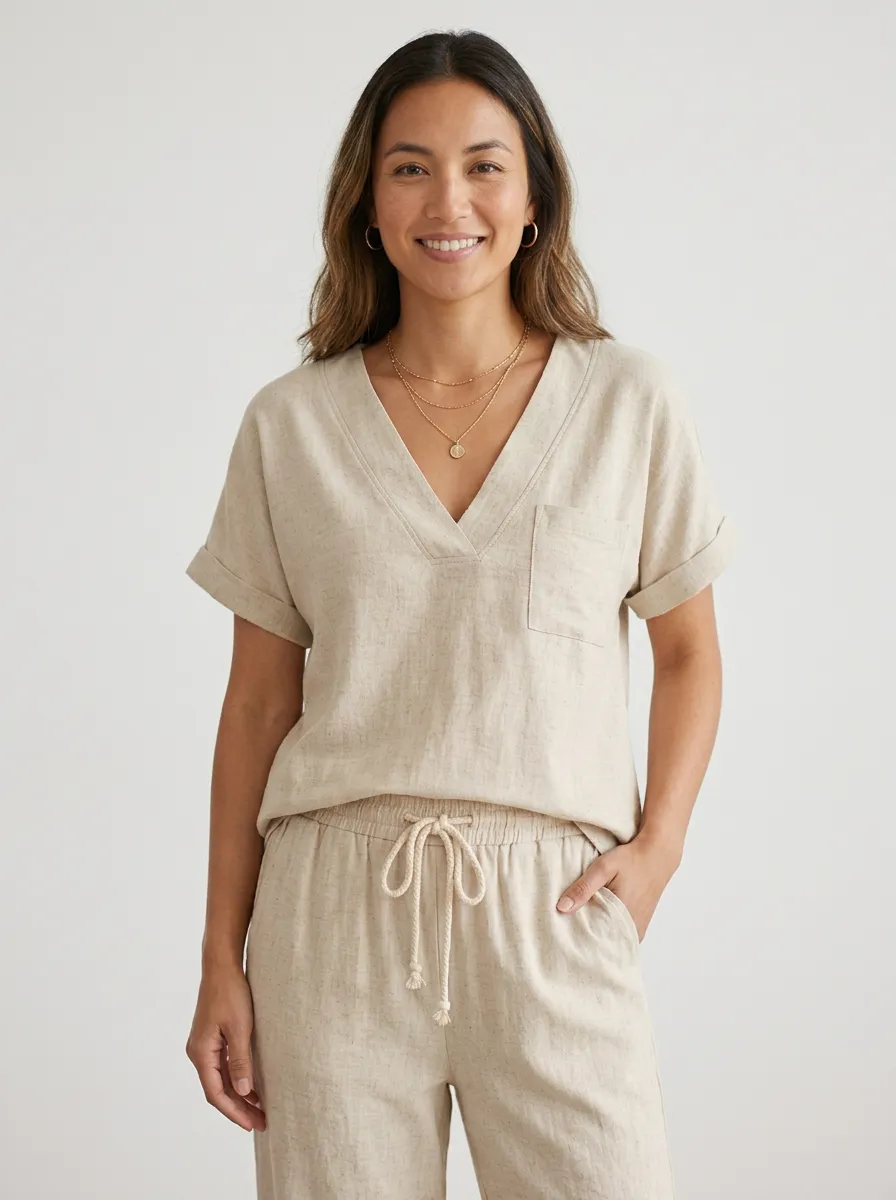 Everyday Knit Women's V-Neck Shirt