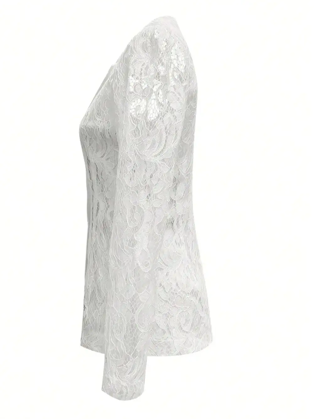 Single-Breasted Lace Blazer