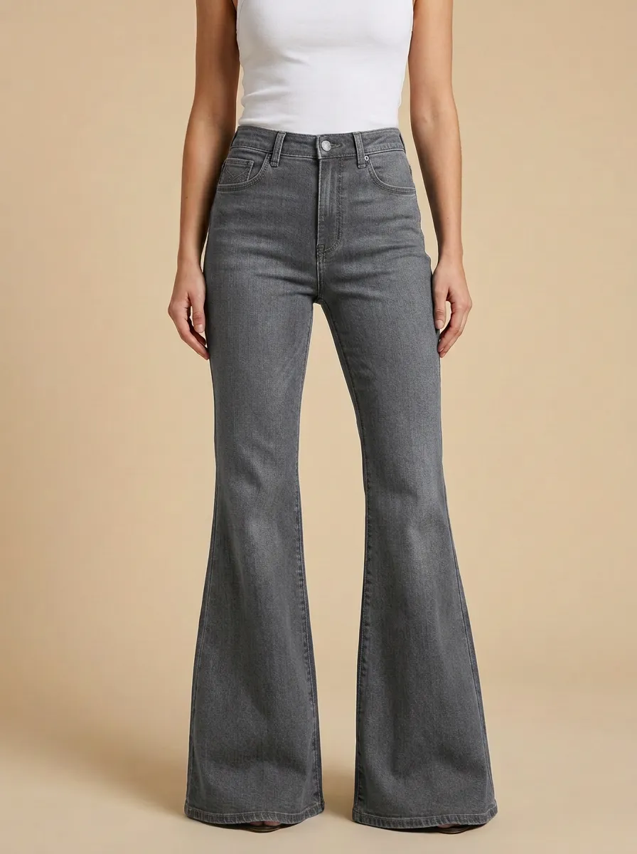Relaxed High Rise Flare Jeans