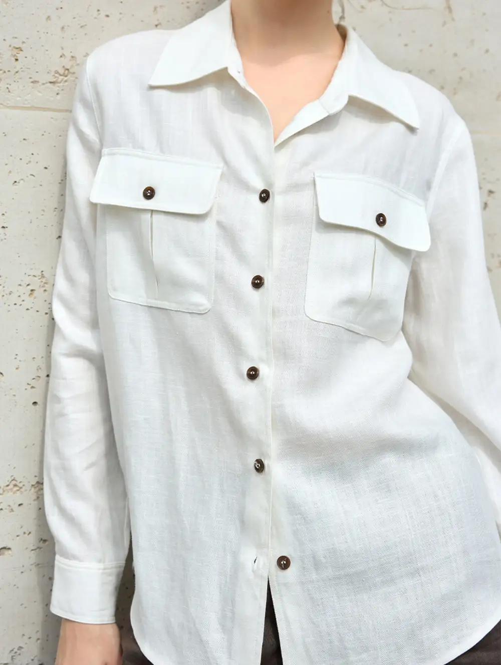 Tencel Linen Utility Pocket Top