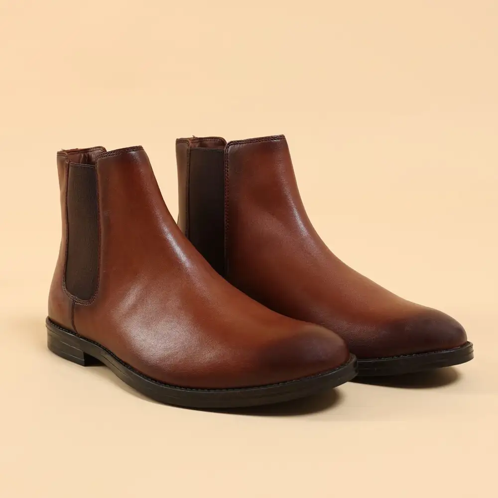 Men's Relaxed Everyday Pull On Leather Chelsea Boots