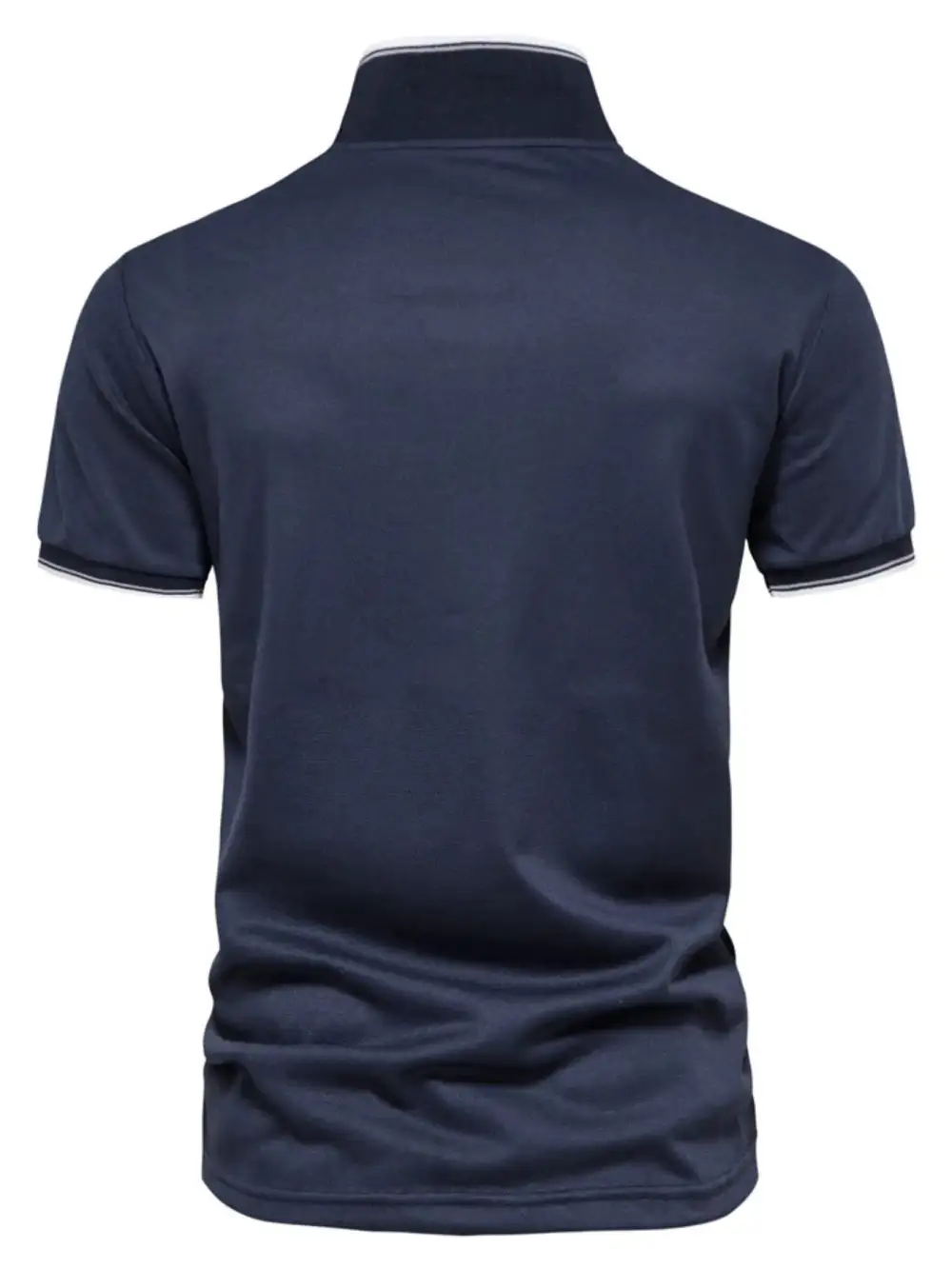 Everyday Contrast Detail Short Sleeve Collared Polo Shirt